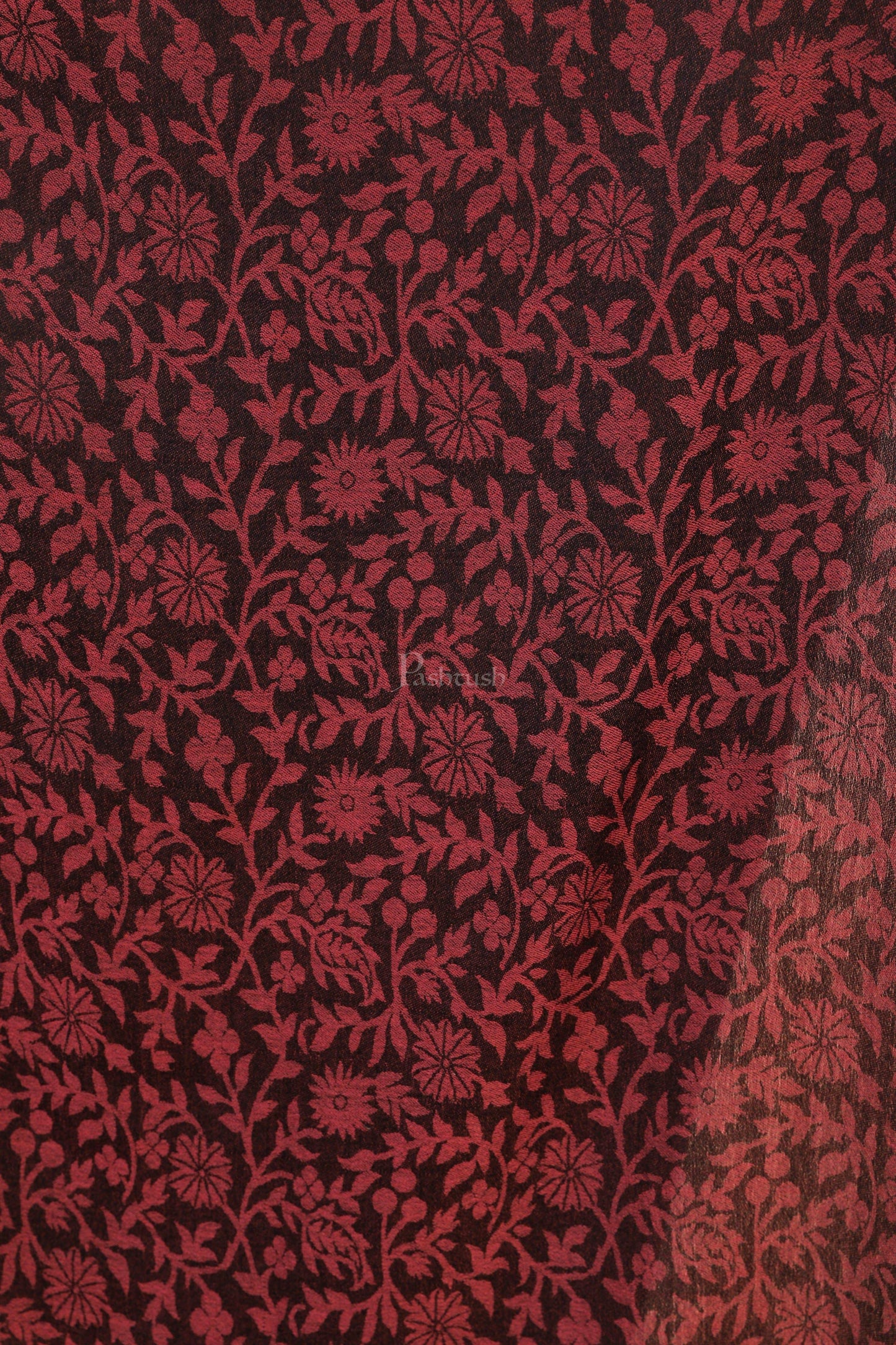 Pashtush India 70x200 Pashtush Women's Soft Fine Wool Floral Scarf, Soft And Warm