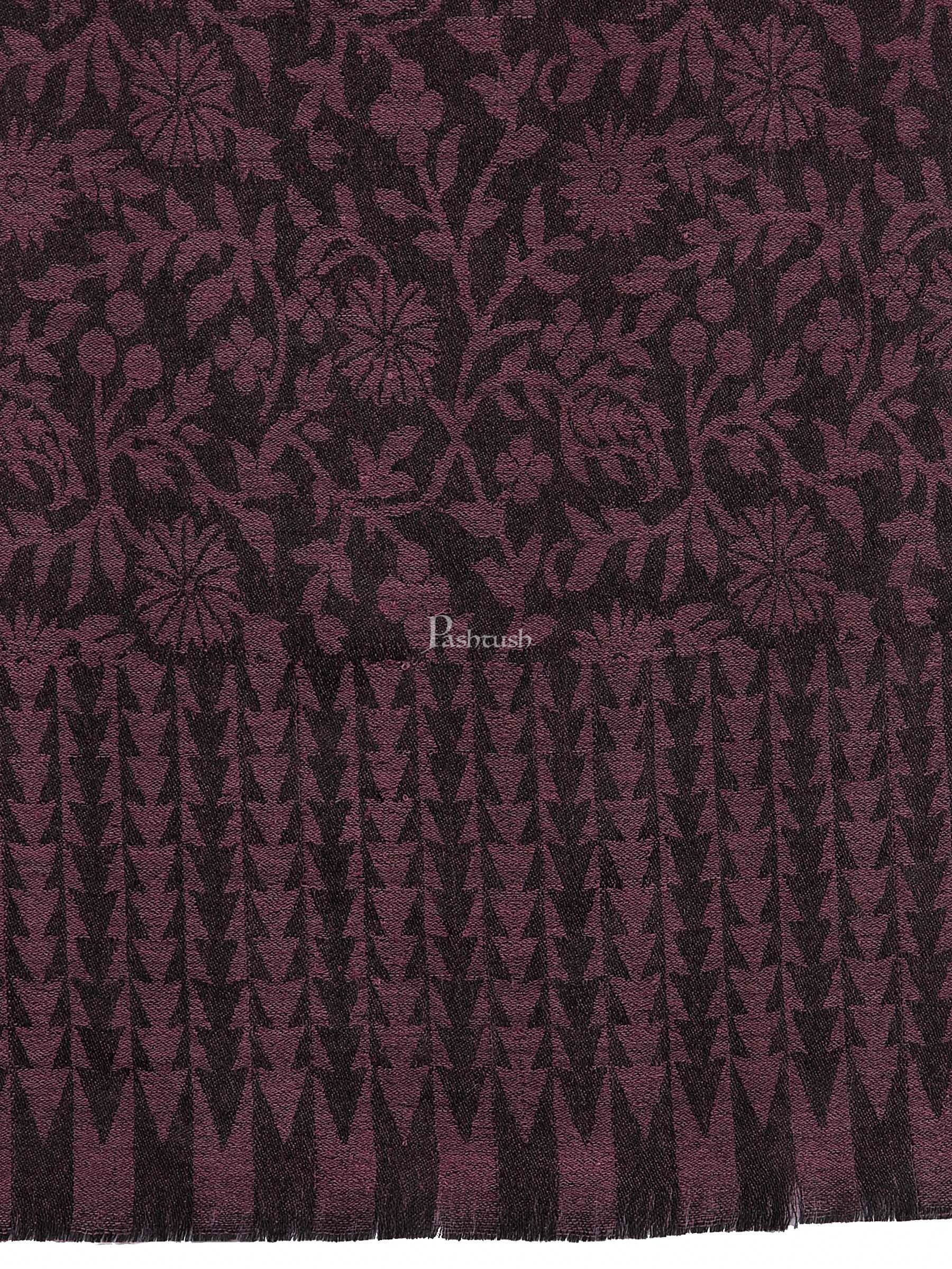 Pashtush India Womens Stoles and Scarves Scarf Pashtush Women'S Soft Fine Wool Floral Scarf, Soft And Warm