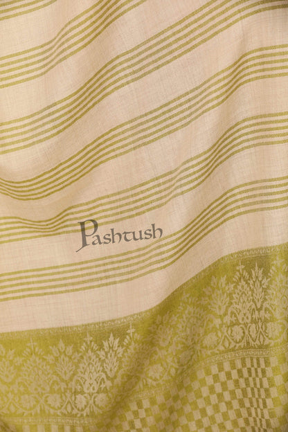 Pashtush India Stole Pashtush Women's Soft Fine Wool Paisley Scarf, Soft and Warm, Emerald Green