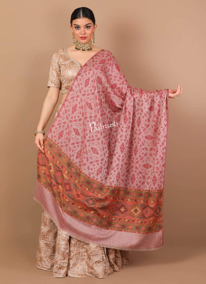 Pashtush India Shawl Pashtush Women's Soft Fine Wool  Shawl with Kaani Weave Palla