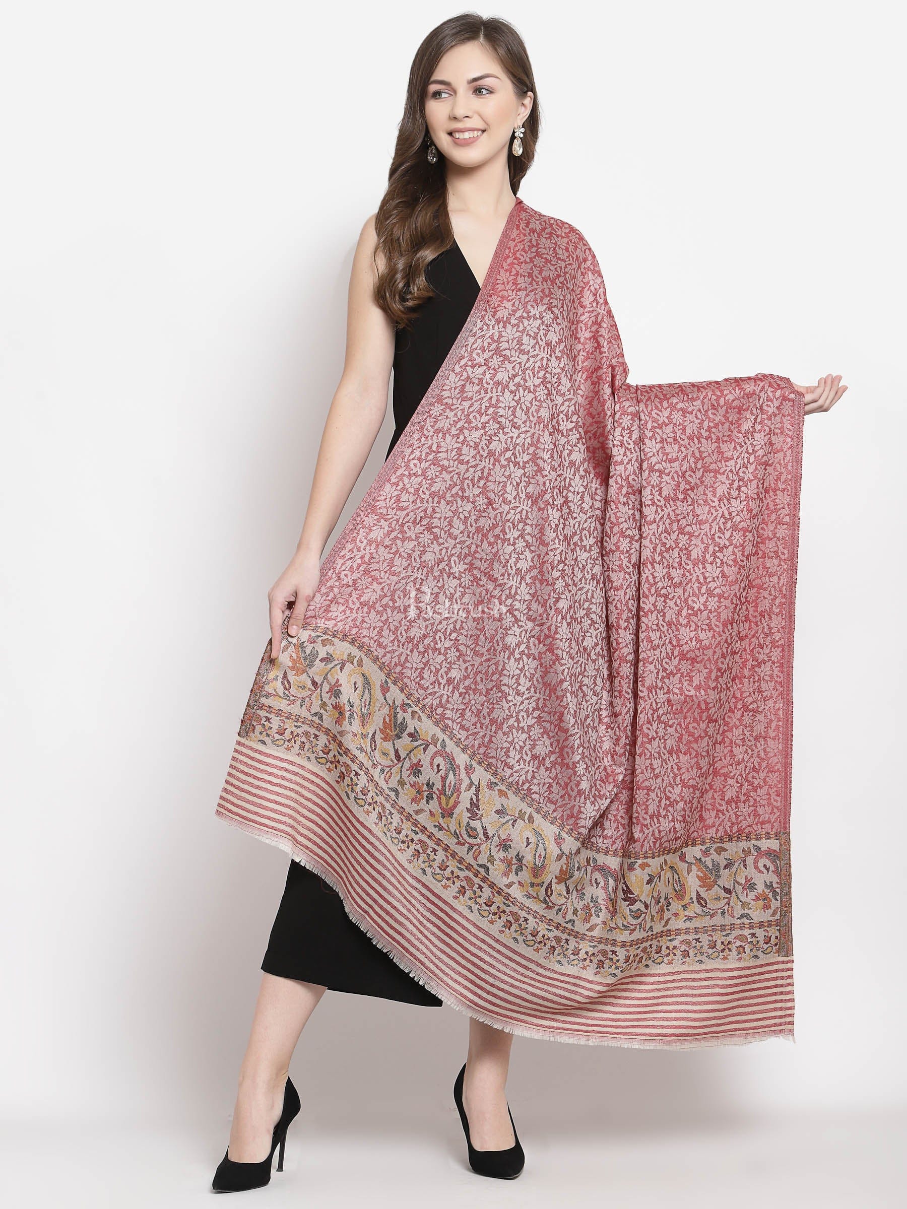 Pashtush India Womens Shawls Pashtush Women'S Soft Wool Cashmere Blended Shawl, Ethnic Palla