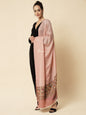 Pashtush India Womens Shawls Pashtush Women's Soft Wool Cashmere Blended Shawl, Ethnic Palla, Blush Pink
