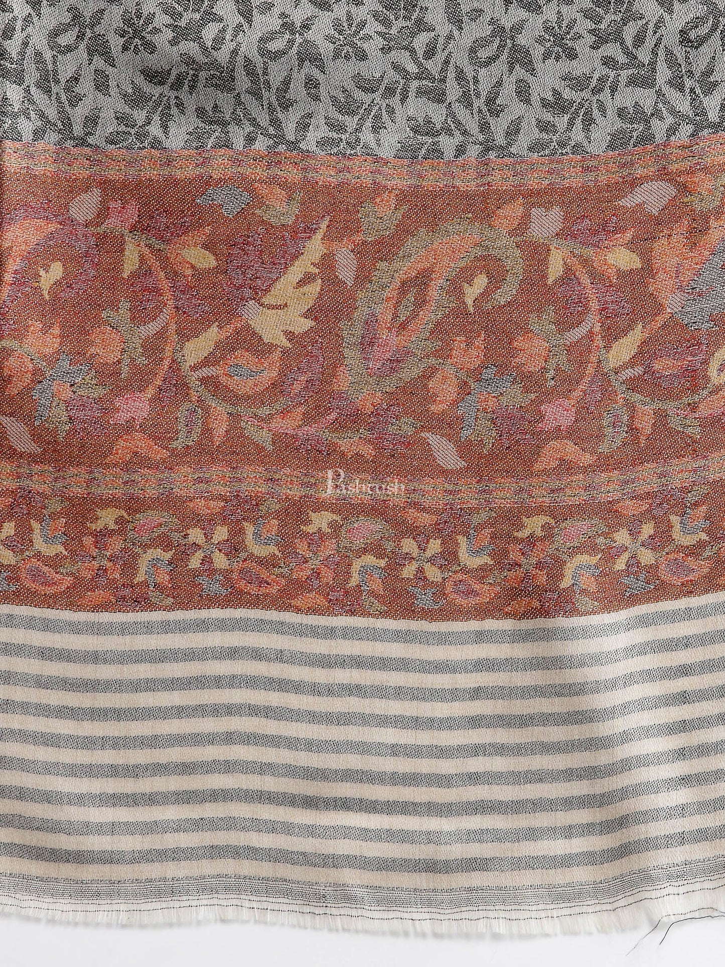 Pashtush India Womens Shawls Pashtush Women'S Soft Wool Cashmere Blended Shawl, Ethnic Palla, Grey