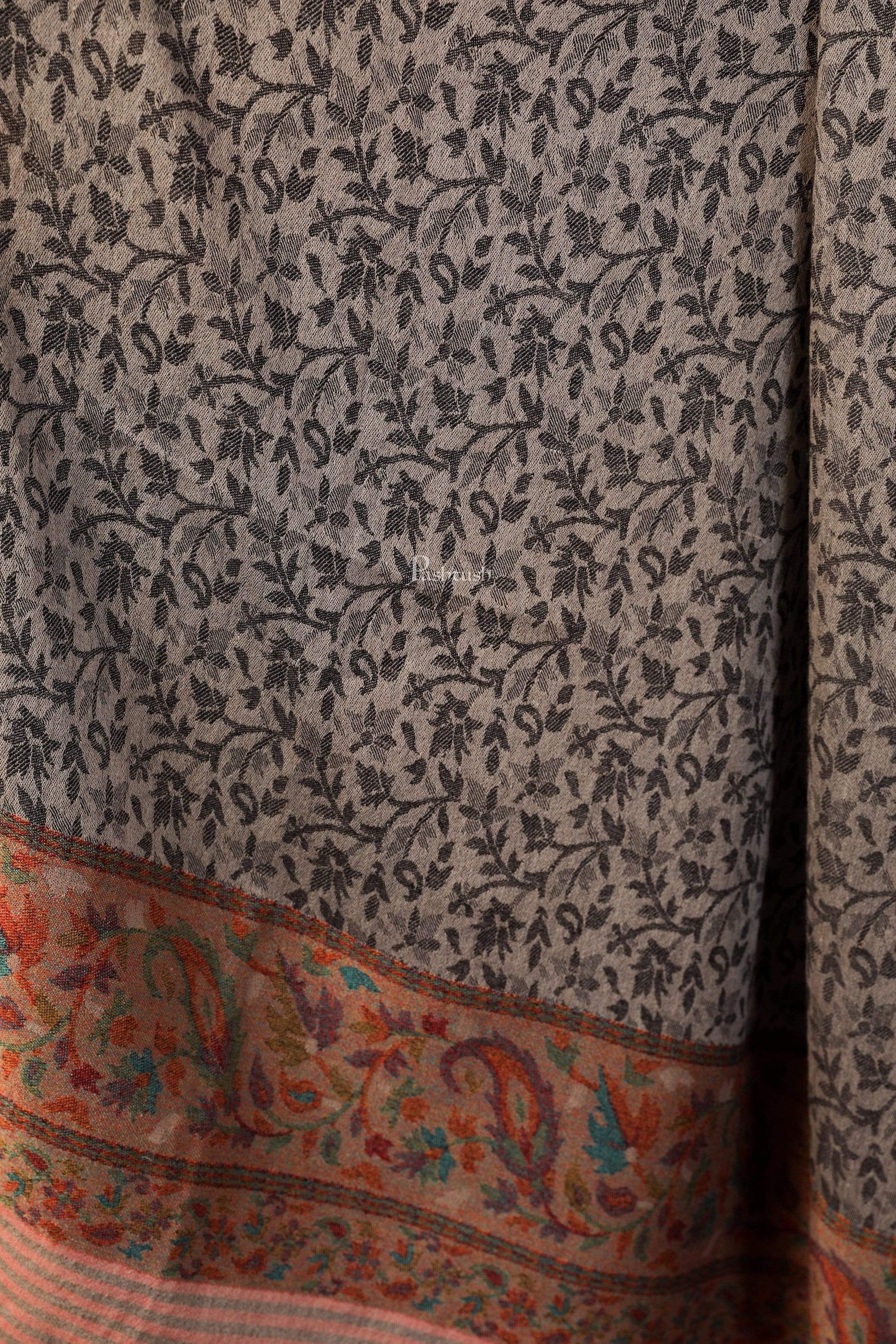 Pashtush India 100x200 Pashtush Women's Soft Wool Cashmere Blended Shawl, Kaani Palla, Grey