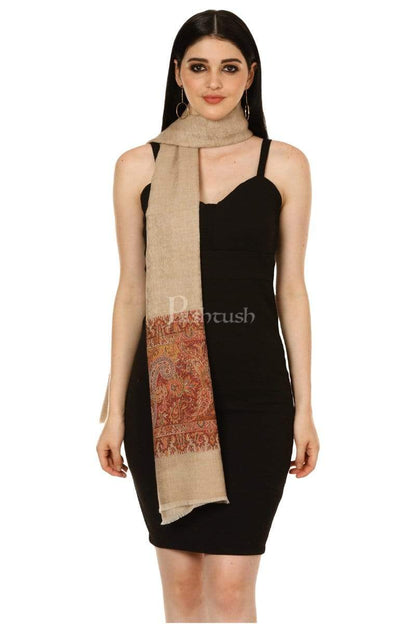 Pashtush India Stole Pashtush Women's Soft Wool, Reversible Stole Scarf