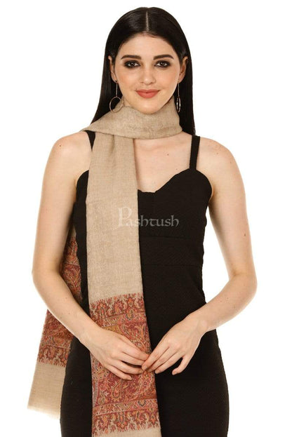 Pashtush India Stole Pashtush Women's Soft Wool, Reversible Stole Scarf
