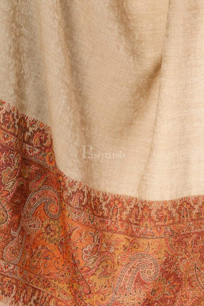 Pashtush India Stole Pashtush Women's Soft Wool, Reversible Stole Scarf