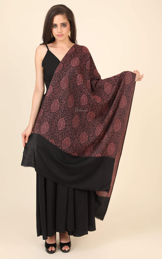 Pashtush India 70x200 Pashtush Women's Soft Wool, Reversible Stole Scarf