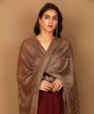 Pashtush India 70x200 Pashtush Women's Soft Wool, Reversible Stole Scarf, Espresso Brown