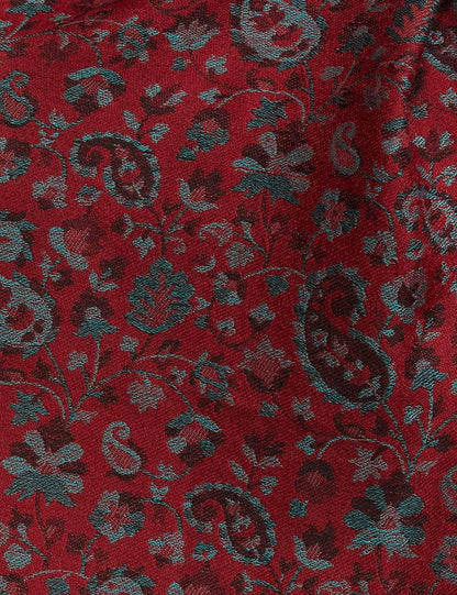 Pashtush India 70x200 Pashtush Women's Soft Wool, Reversible Stole, Scarf, Kaani Weave, Deep Maroon