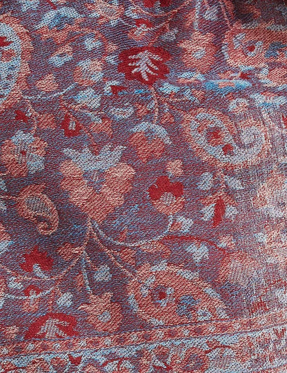 Pashtush India 70x200 Pashtush Women's Soft Wool, Reversible Stole, Scarf, Kaani Weave, Peel Lilac