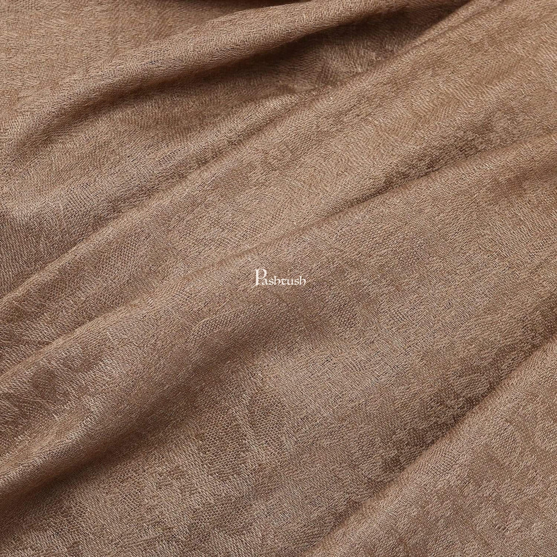 Pashtush India Womens Shawls Pashtush Women'S Soft Wool Shawl Dark Brown ( Tooth )