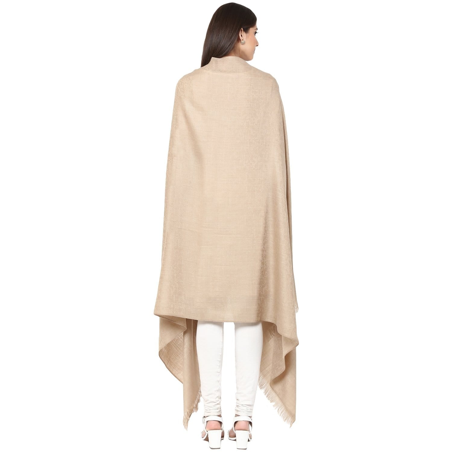 Pashtush India 100x200 Pashtush Women's Soft Wool Shawl, Paisley Weave, sahara