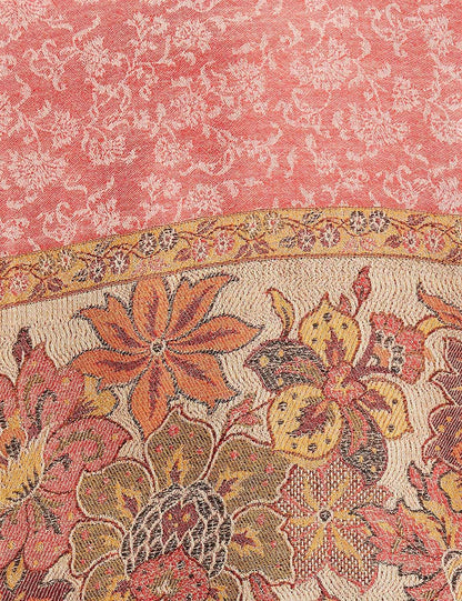 Pashtush India 70x200 Pashtush Women's Soft Wool Stole, Soft Wool Scarf, Floral Red