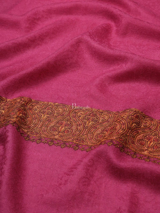 Pashtush India Womens Shawls Pashtush Women'S Wool Shawl Embroidered Border