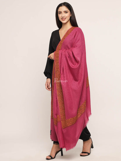 Pashtush India Womens Shawls Pashtush Women'S Wool Shawl Embroidered Border