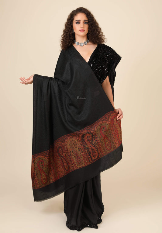 Pashtush India 100x200 Pashtush Women's Wool Soft Wool Cashmere Blended Shawl with Ethnic Weave Palla