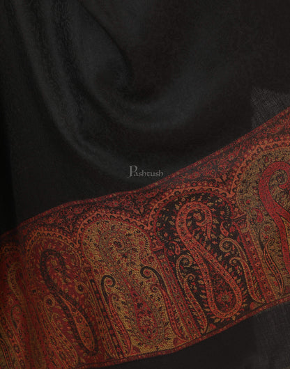 Pashtush India 100x200 Pashtush Women's Wool Soft Wool Cashmere Blended Shawl with Ethnic Weave Palla