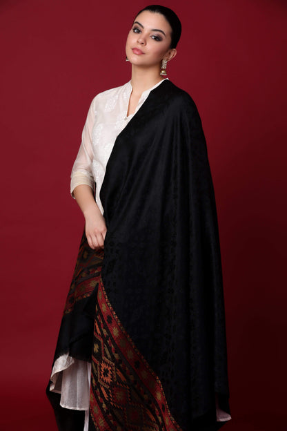 Pashtush India 100x200 Pashtush Women's Wool Soft Wool Cashmere Blended Shawl with Kaani Weave Palla