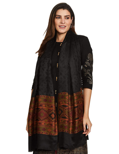 Pashtush India 100x200 Pashtush Women's Wool Soft Wool Cashmere Blended Shawl with Kaani Weave Palla