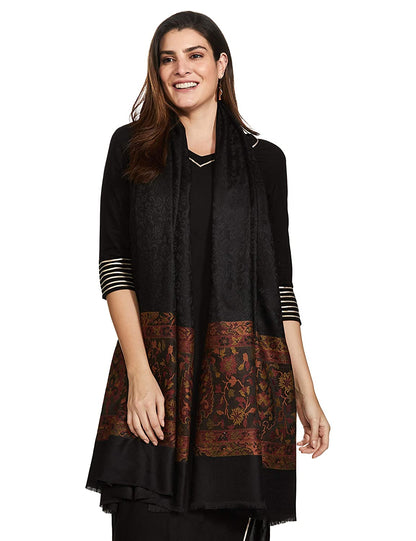 Pashtush India 100x200 Pashtush Women's Wool Soft Wool Cashmere Blended Shawl with Kaani Weave Palla