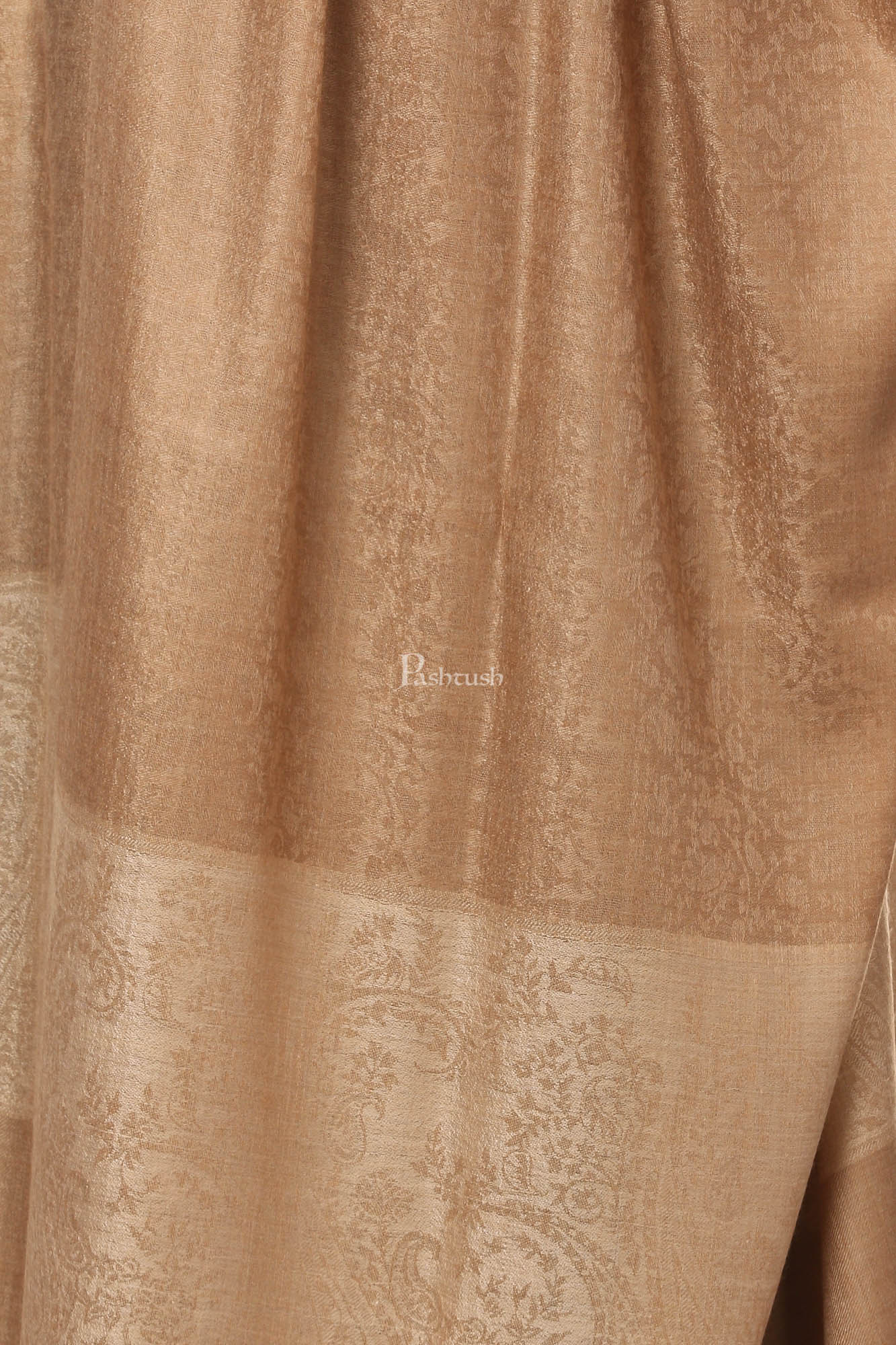 Pashtush India Womens Shawls Pashtush Women'S Wool Ultra Soft Fine Wool Cashmere Blended Shawl -  Taupe