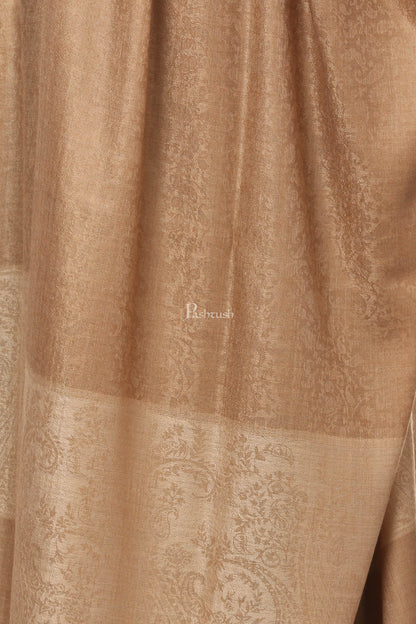 Pashtush India Womens Shawls Pashtush Women'S Wool Ultra Soft Fine Wool Cashmere Blended Shawl -  Taupe