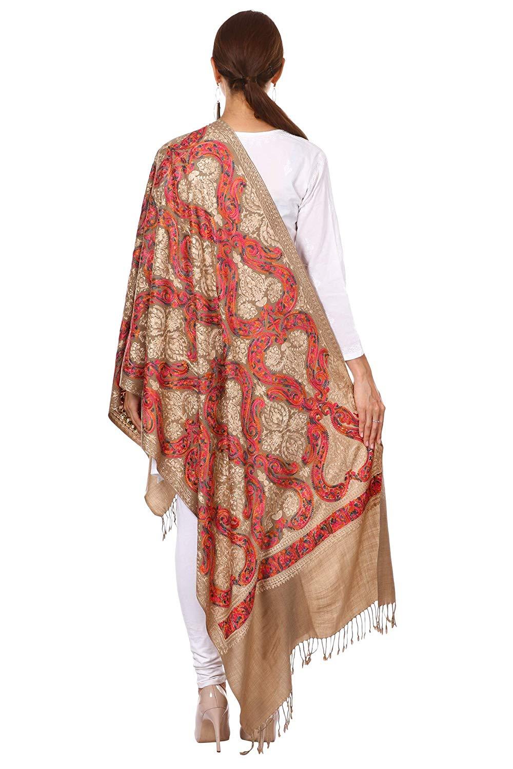 Pashtush India 70x200 Pashtush Women's Woollen Embroidery Stole