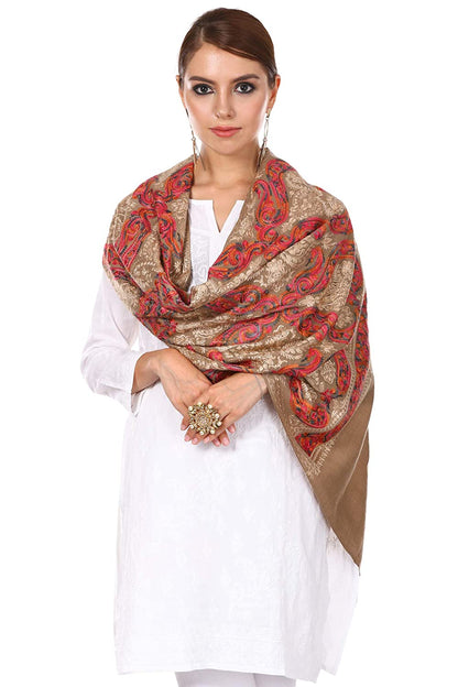 Pashtush India 70x200 Pashtush Women's Woollen Embroidery Stole