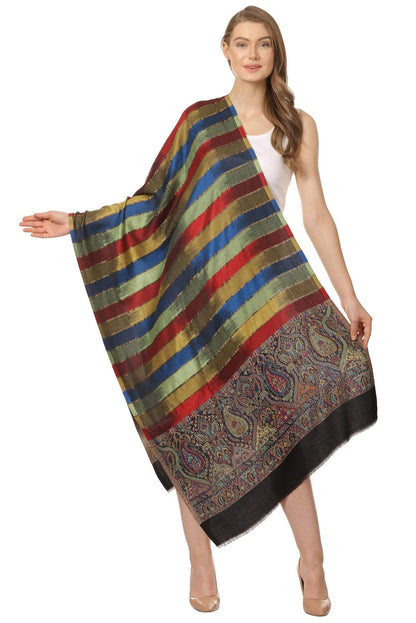 Pashtush Women'S With Extra Fine Soft Bamboo Scarf - Black