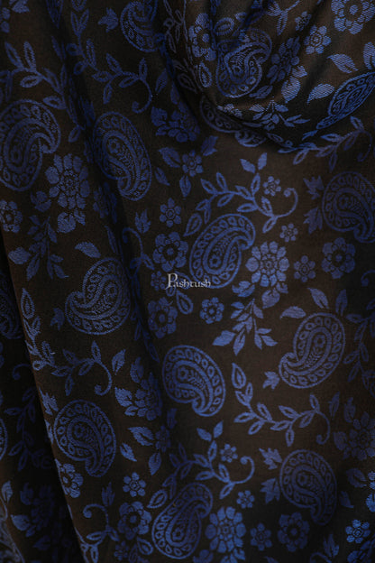 Pashtush India Womens Stoles and Scarves Scarf Pashtush women  stole,  design, black and blue