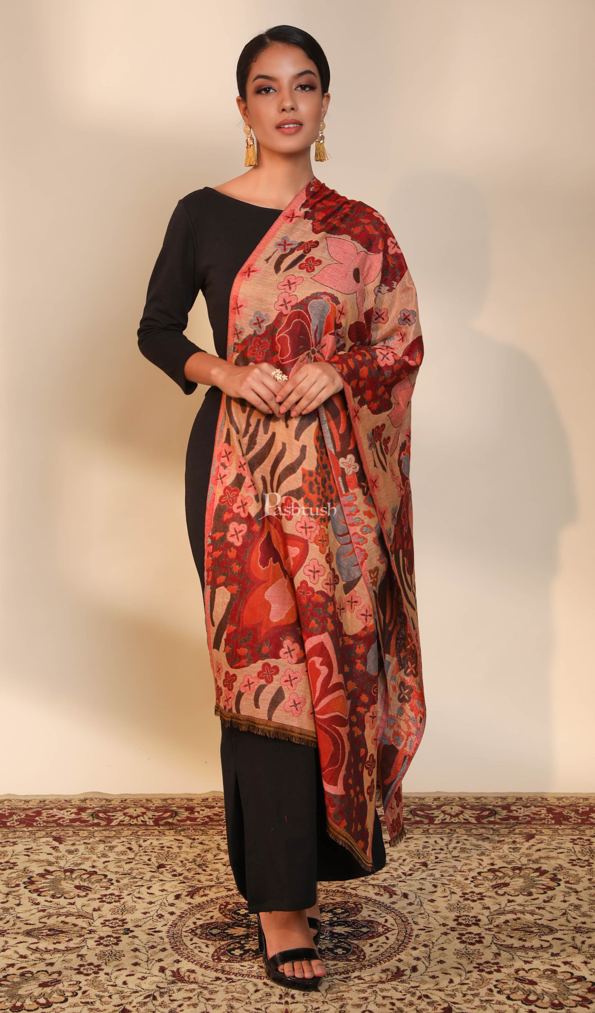 Pashtush India Womens Stoles and Scarves Scarf Pashtush women  stole, multi color