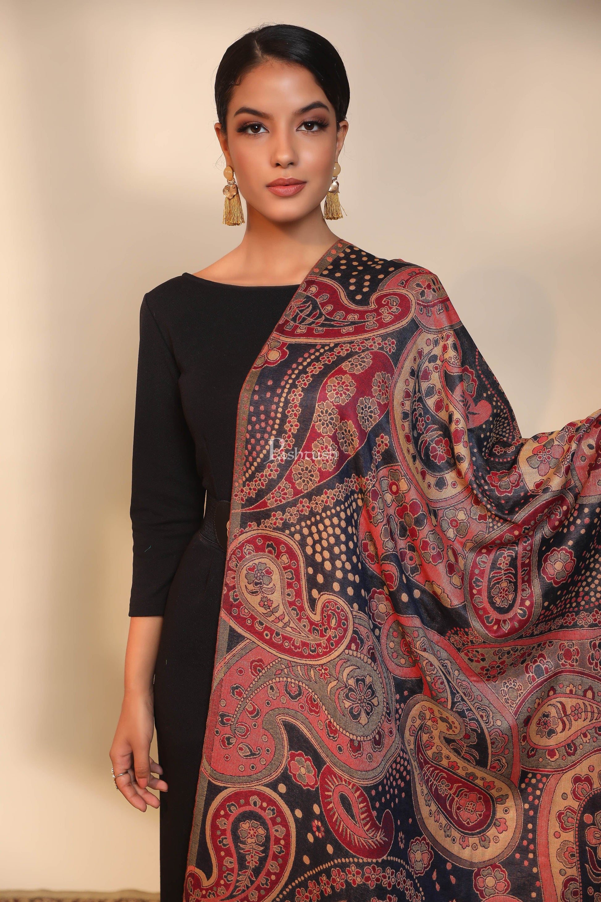 Pashtush India Womens Stoles and Scarves Scarf Pashtush women stole, multi color