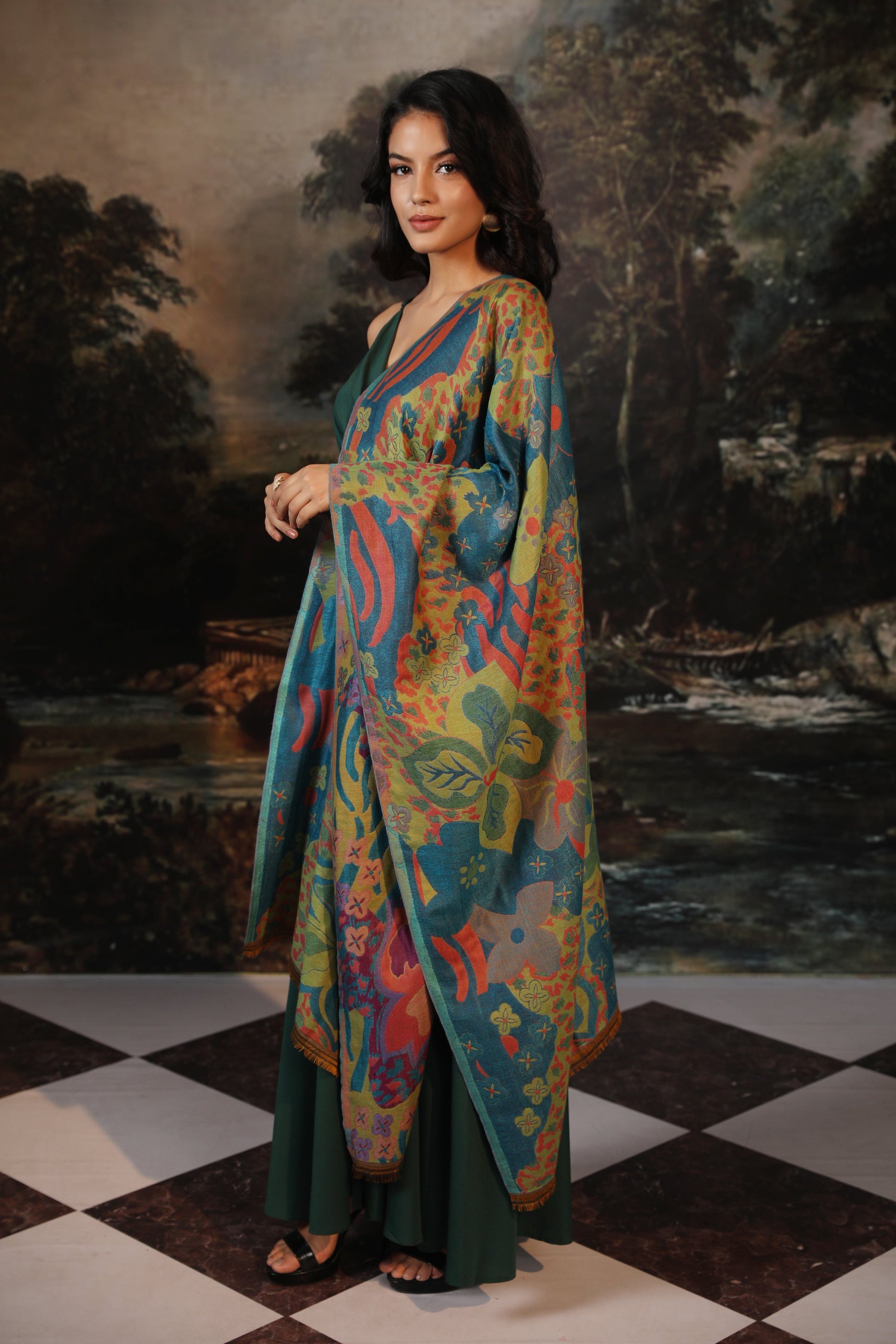 Pashtush India Womens Stoles and Scarves Scarf Pashtush women stole, multi color, Soft and Comfortable