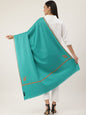 Pashtush India Womens Shawls Pashtush women Woollen shawl, Kingri design, Green