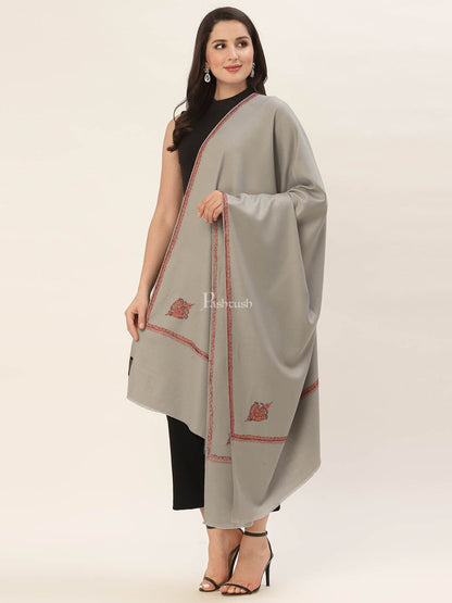 Pashtush India Womens Shawls Pashtush Womens 100% Hand Embroidery Shawl Woollen Kingri