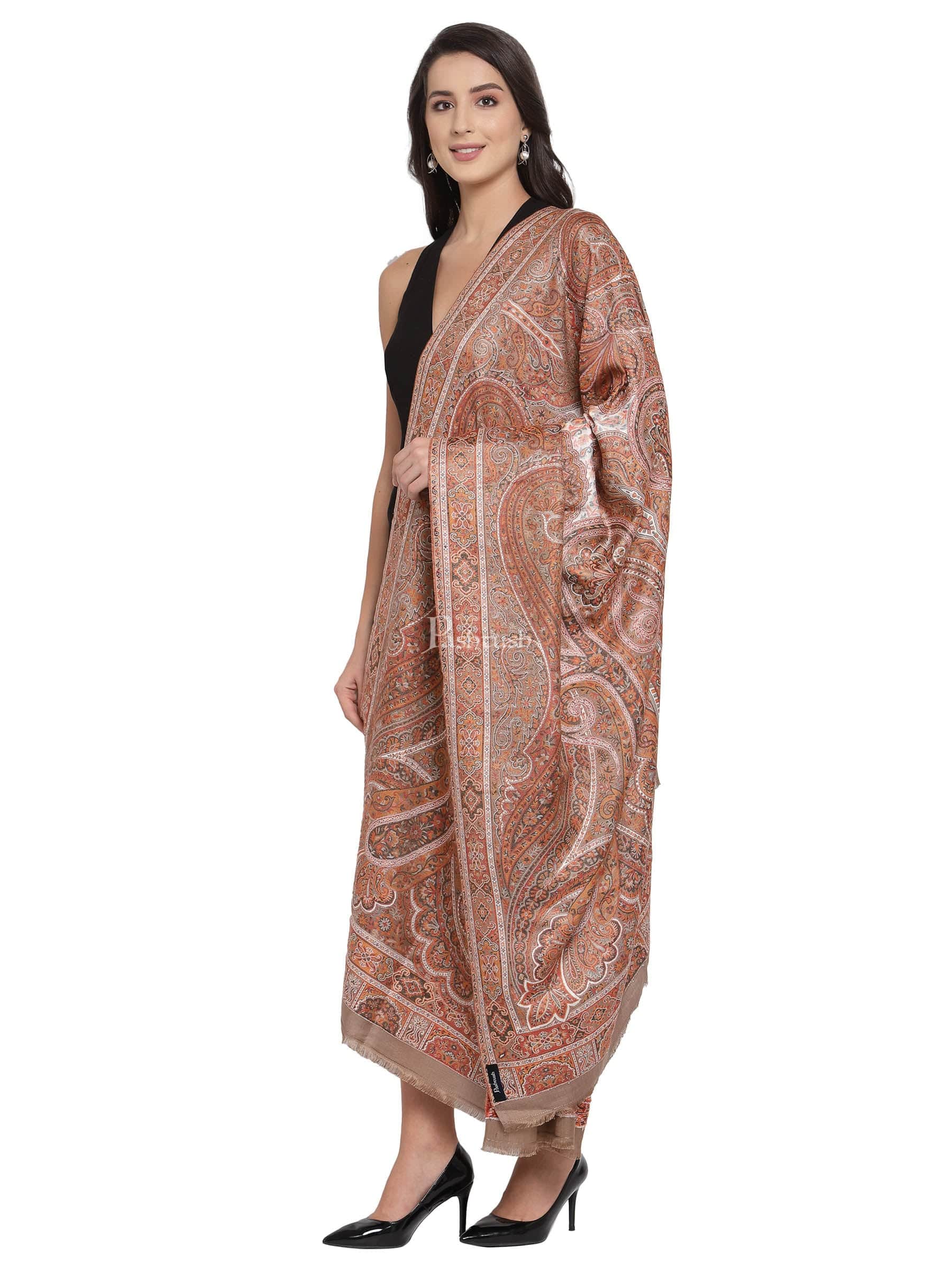 Pashtush India Womens Shawls Pashtush Womens Antique Heritage Design, Jamawar Ethnic Shawl