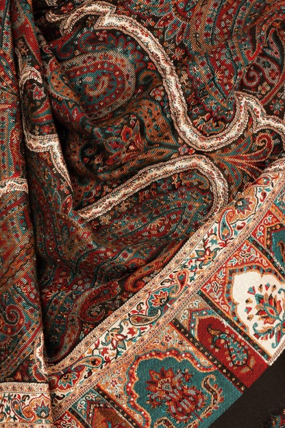 Pashtush Shawl Store Shawl Pashtush Womens Antique Heritage Design, Jamawar Shawl, Fine Wool
