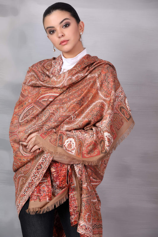 Pashtush India 100x200 Pashtush Womens Antique Heritage Design, Jamawar Shawl,m