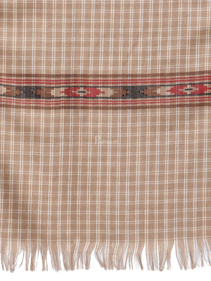 Pashtush India Womens Shawls Pashtush Womens Aztec Weave Shawl From Himachal, Beige