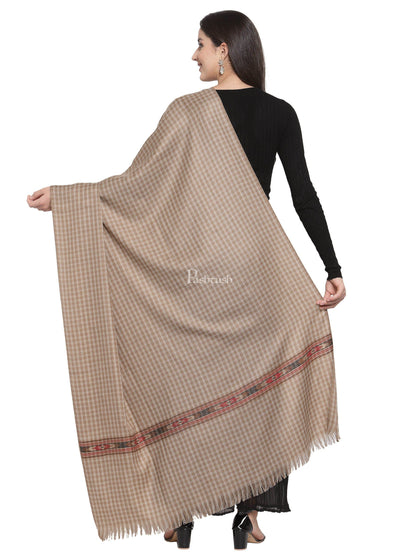 Pashtush India Womens Shawls Pashtush Womens Aztec Weave Shawl From Himachal, Beige