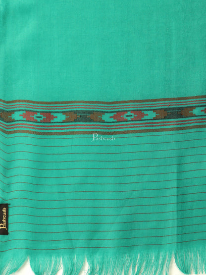 Pashtush India Womens Shawls Pashtush Womens Aztec Weave Shawl From Himachal, Green