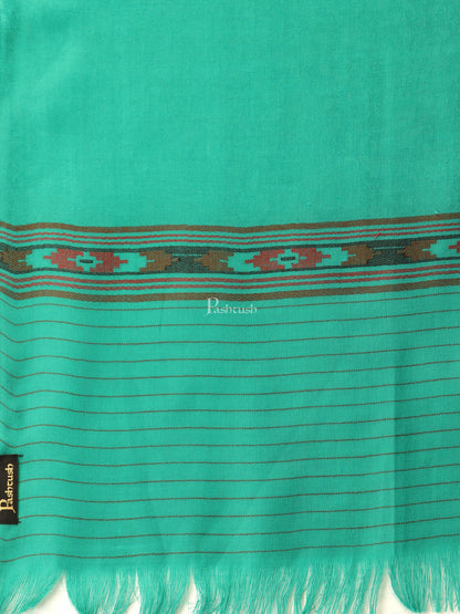 Pashtush India Womens Shawls Pashtush Womens Aztec Weave Shawl From Himachal, Green
