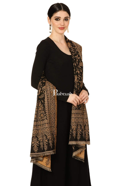 Pashtush Shawl Store Stole Pashtush Womens Bamboo Jacquard Scarf, Reversible
