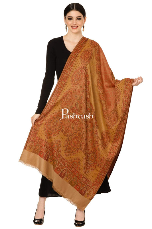 Pashtush India 70x200 Pashtush Womens Bamboo Jacquard Scarf, Reversible