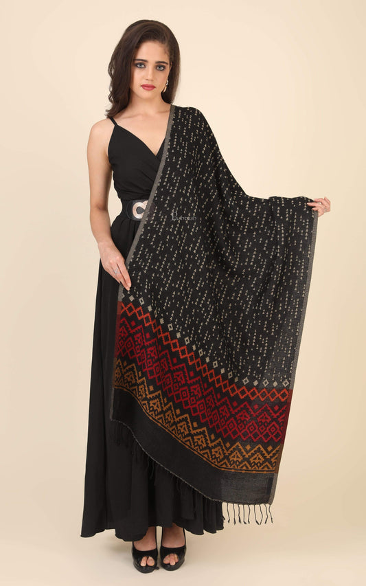 Pashtush India 70x200 Pashtush Womens Bamboo Jacquard Scarf, Reversible