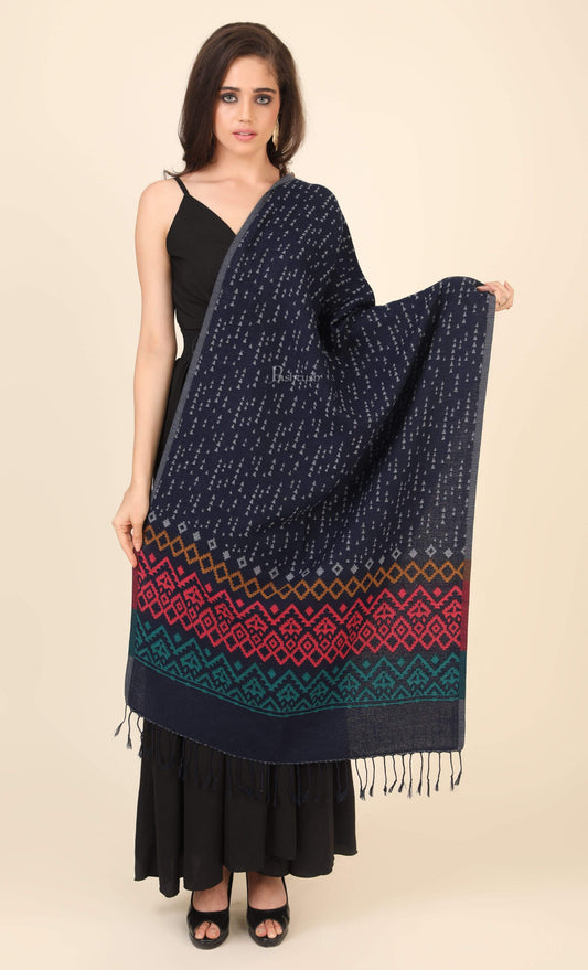 Pashtush India 70x200 Pashtush Womens Bamboo Jacquard Scarf, Reversible