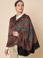 Pashtush India Womens Shawls Pashtush Womens Bamboo Shawl, Woven Jamawar Paisley Design, Multicolour