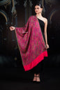 Pashtush India womens scarf and Stoles Pashtush Womens Bamboo Stole, Chanting Paisleys, Dark Pink