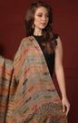 Pashtush India 100x200 Pashtush Womens Beige Pure Wool Woven Design Kaani Shawl beige